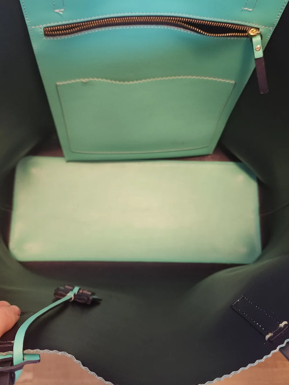 kate spade Minty Teal Leather Tote